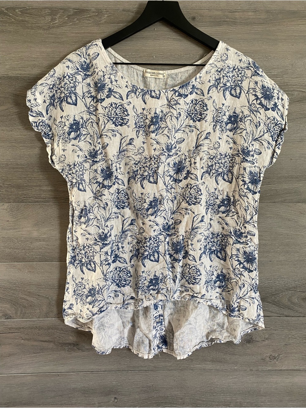 Terzo Millennio Linen Floral Blouse